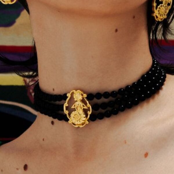 Choker Perfume embriagador ágata preto